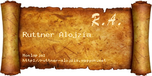 Ruttner Alojzia névjegykártya